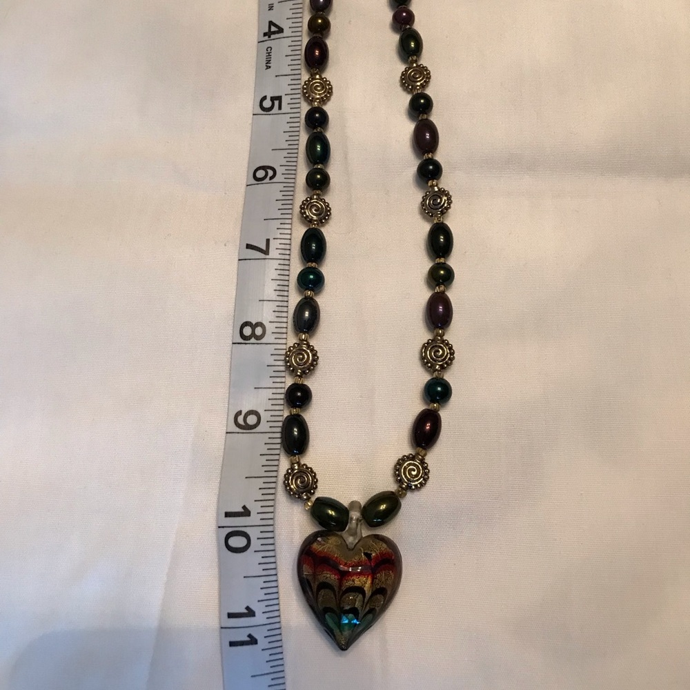 Multi Colored Heart Shape Necklace. - image 4